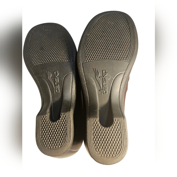 Dansko Aubrey brown Leather Pleated Slip On Shoes Clogs women's size Eu-39 US 8. - Picture 6 of 9